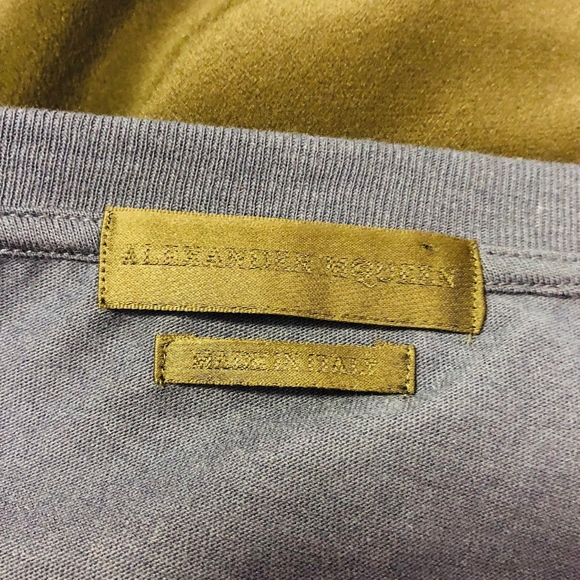 Alexander McQueen Skill Graphic T Shirt Blue L EUC - Picture 6 of 8